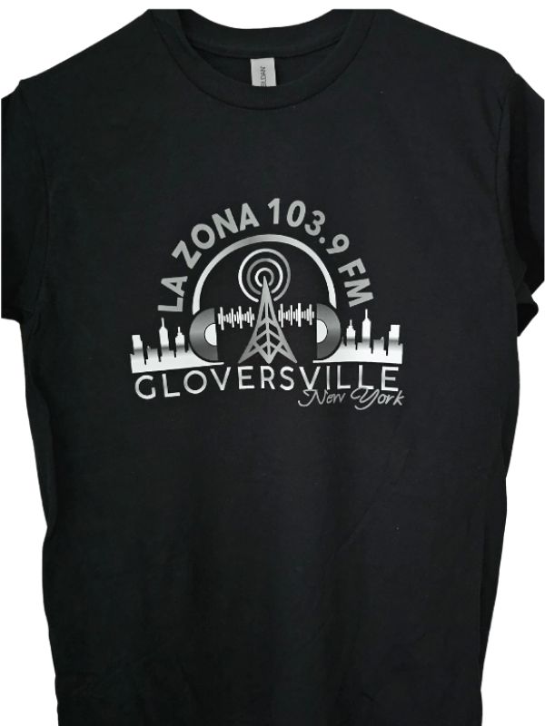 La Zona 103.9 FM Official T-shirt (black) for sale. Email us to order, Small - $20 Medium - $25 Large - $30 X-Large - $35